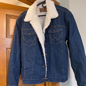 Wrangler Mens Medium Sherpa Denim Jacket